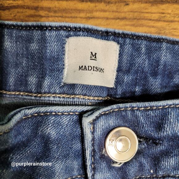 Madison Jeans 14 Astor Mid Rise Skinny Ankle Medium Wash Stretch Denim - Picture 3 of 9
